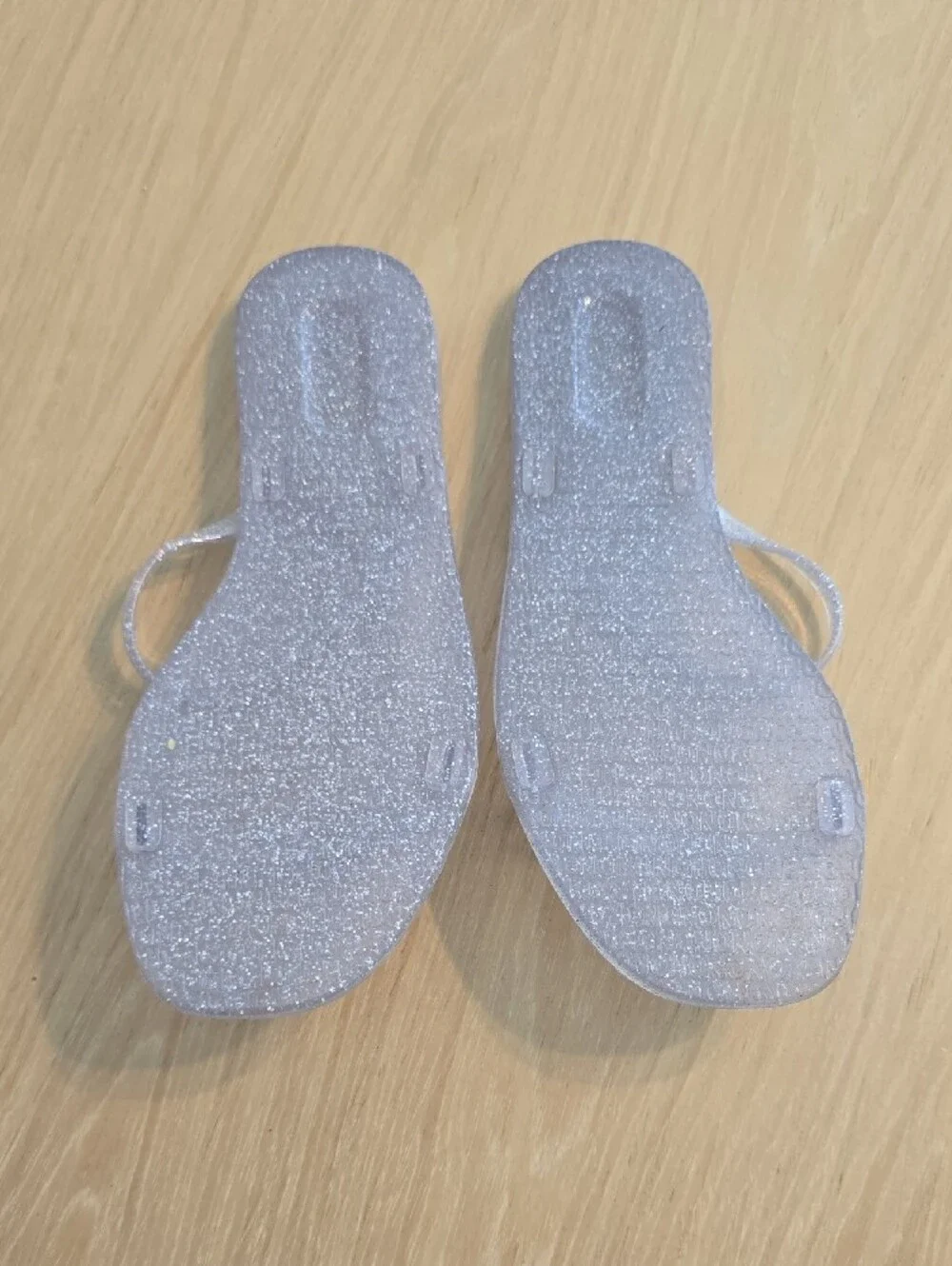 Old Navy Clear Glitter Jelly Sandals